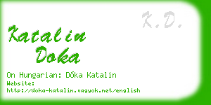 katalin doka business card